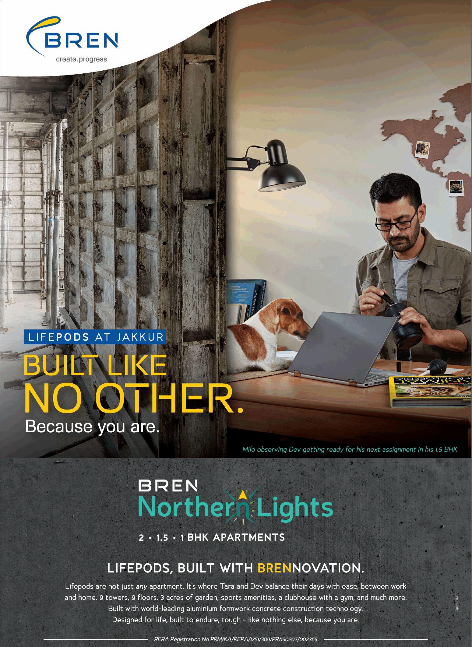 Bren presents 2, 1.5, 1 bhk apartments at Northern Lights in Bangalore Update
